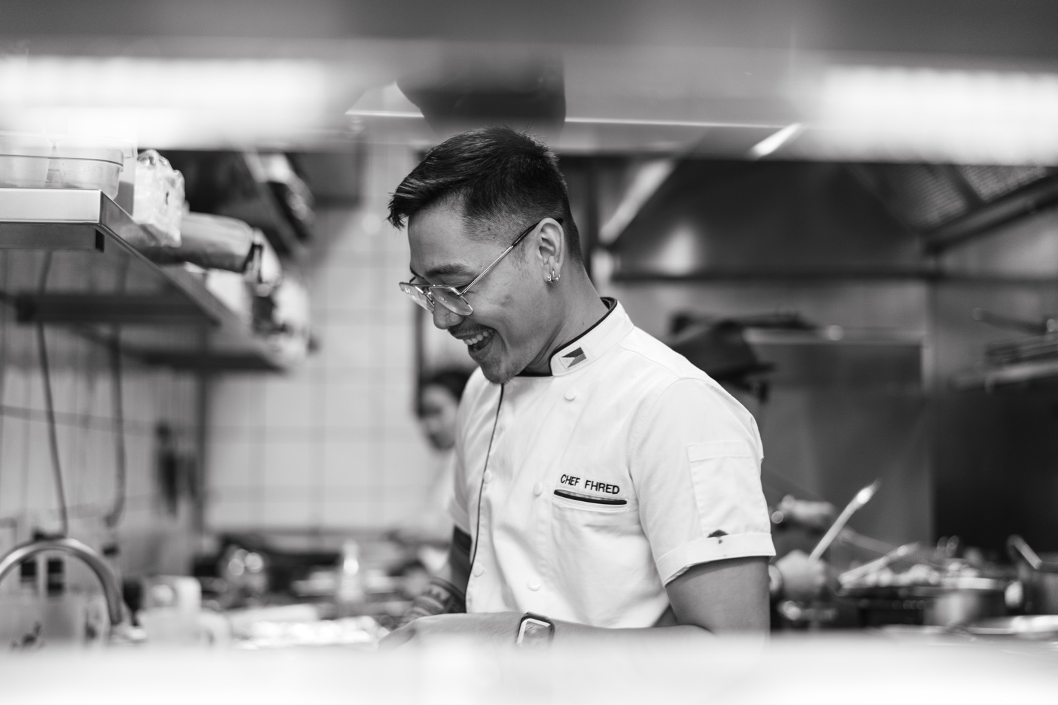 Chef Fhred cooking